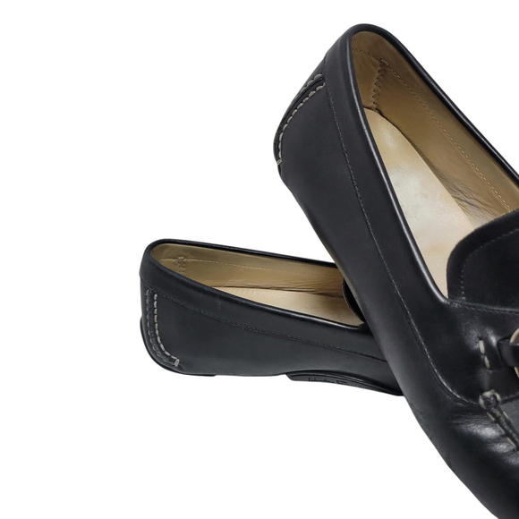SALVATORE FERRAGAMO Black Leather Driver Loafers Style MS33646 Size 11.5 main image 9